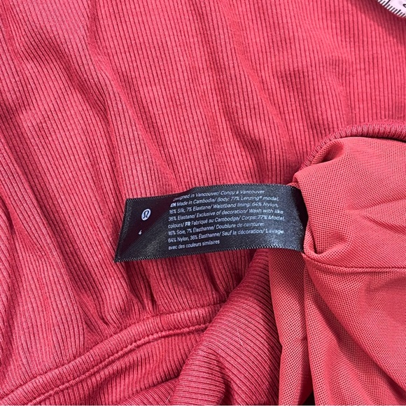 Lululemon Ribbed Long Sleeve Yoga Shirt Modal-Silk Cayenne - Picture 6 of 9